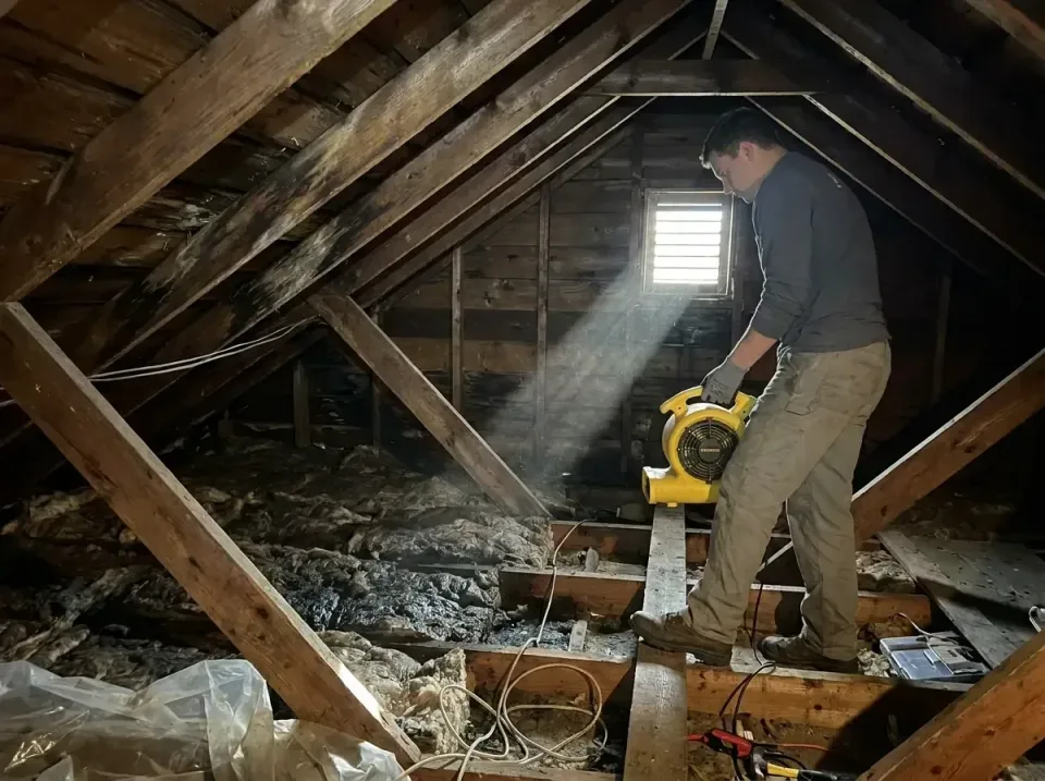 attic-water-damage-drying-proc-007 — frequently asked questions, Emergency Water Extraction & 24/7 Flood Response in De Witt…